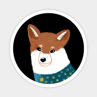 Fox in Sweater Magnet